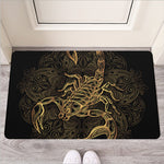 Gold Scorpio Print Rubber Doormat