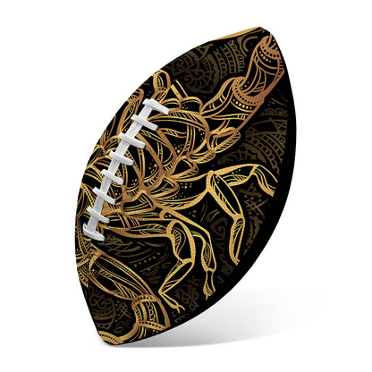 Gold Scorpio Print Rugby Ball