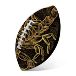 Gold Scorpio Print Rugby Ball