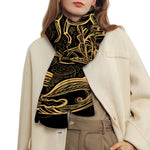 Gold Scorpio Print Scarf