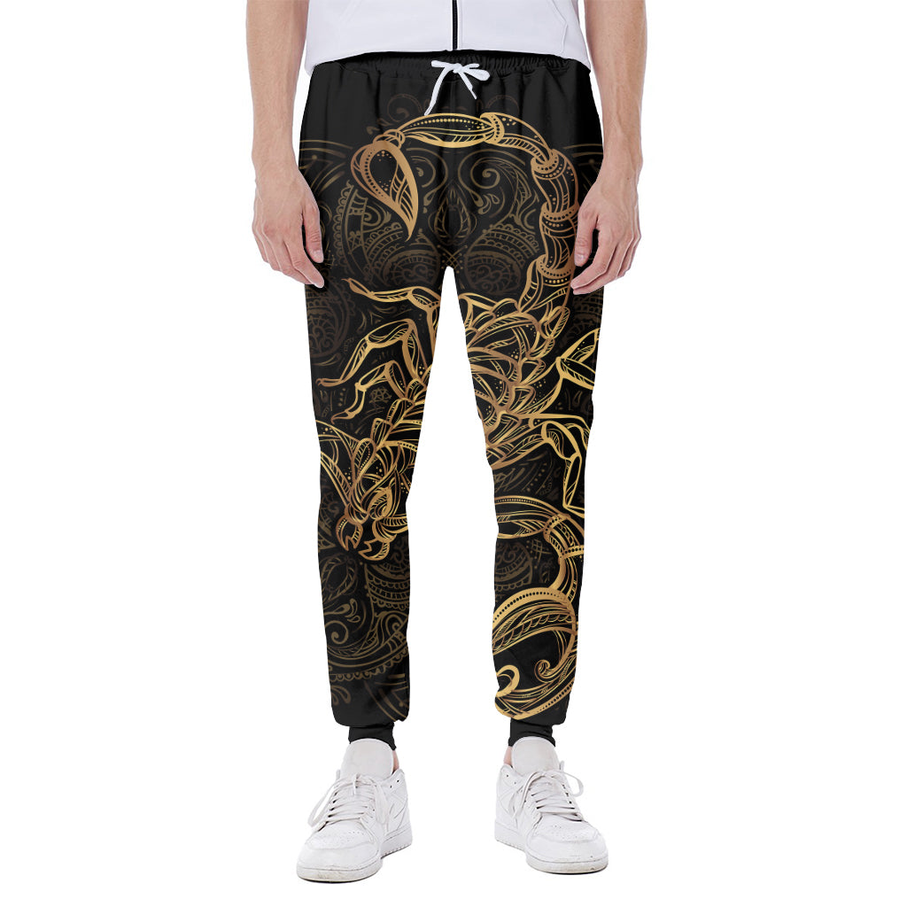 Gold Scorpio Print Scuba Joggers