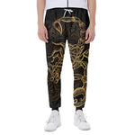 Gold Scorpio Print Scuba Joggers