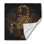 Gold Scorpio Print Silk Bandana