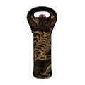 Gold Scorpio Print Single Neoprene Wine Tote