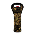 Gold Scorpio Print Single Neoprene Wine Tote
