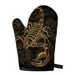 Gold Scorpio Print Single Oven Mitt