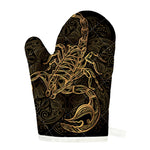 Gold Scorpio Print Single Oven Mitt