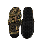 Gold Scorpio Print Slippers