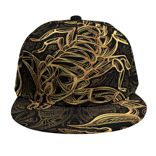 Gold Scorpio Print Snapback Cap