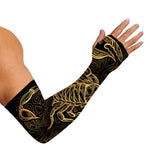 Gold Scorpio Print Sun Protection Arm Sleeves