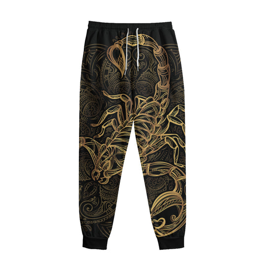 Gold Scorpio Print Sweatpants