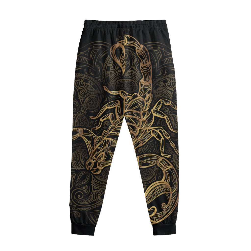 Gold Scorpio Print Sweatpants