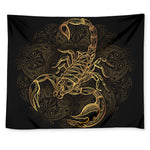 Gold Scorpio Print Tapestry