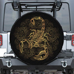 Gold Scorpio Print Tire Cover