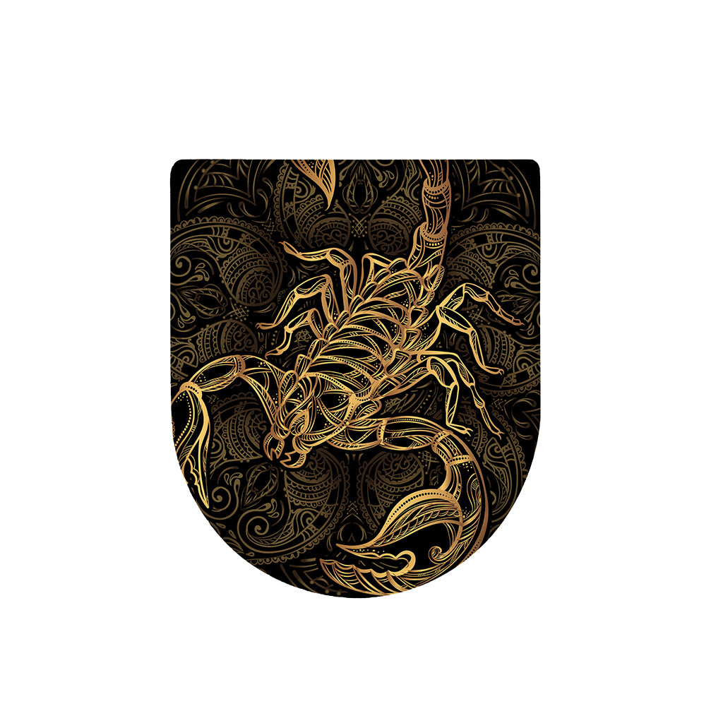 Gold Scorpio Print Toilet Lid Cover