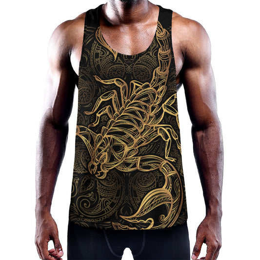 Gold Scorpio Print Training Tank Top