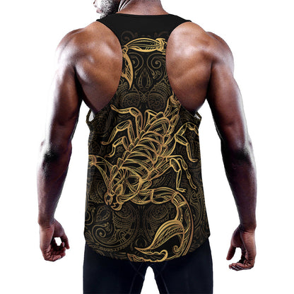 Gold Scorpio Print Training Tank Top