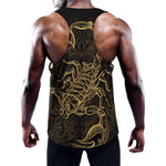 Gold Scorpio Print Training Tank Top