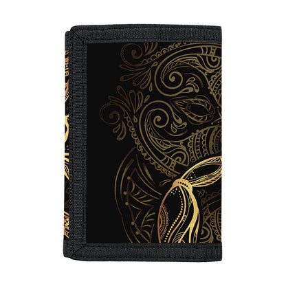Gold Scorpio Print Trifold Wallet