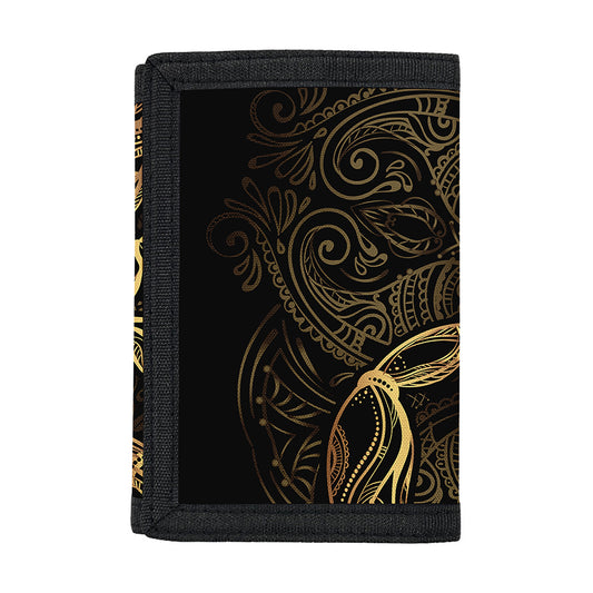 Gold Scorpio Print Trifold Wallet