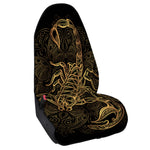 Gold Scorpio Print Waterproof Car Seat Cover