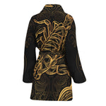 Gold Scorpio Print Women's Bathrobe
