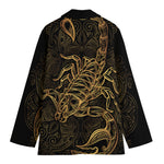 Gold Scorpio Print Women's Blazer