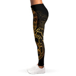 Gold Scorpio Print Women's Leggings