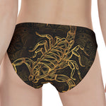 Gold Scorpio Print Women's Panties