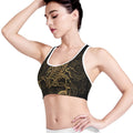 Gold Scorpio Print Women's Sports Bra
