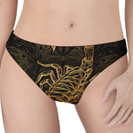Gold Scorpio Print Women's Thong
