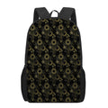 Gold Sun And Moon Pattern Print 17 Inch Backpack