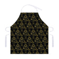 Gold Sun And Moon Pattern Print Adjustable Apron