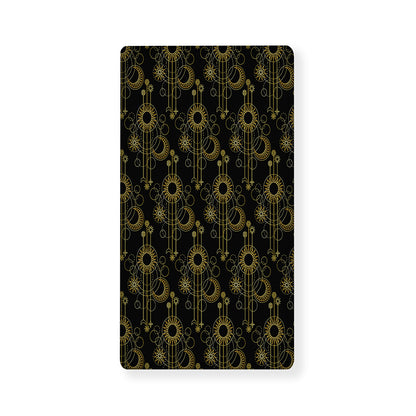 Gold Sun And Moon Pattern Print Baby Crib Sheet