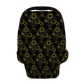 Gold Sun And Moon Pattern Print Baby Seat Cover