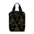Gold Sun And Moon Pattern Print Bible Tote Bag