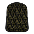 Gold Sun And Moon Pattern Print Casual Backpack