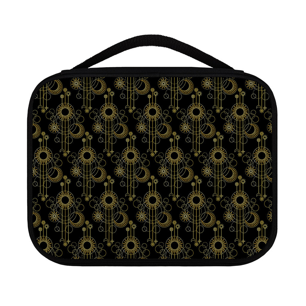 Gold Sun And Moon Pattern Print Classic Bible Case