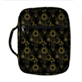 Gold Sun And Moon Pattern Print Front Pocket Bible Bag
