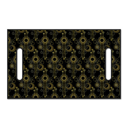 Gold Sun And Moon Pattern Print Golf Cart Seat Cover