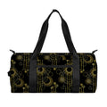 Gold Sun And Moon Pattern Print Gym Bag