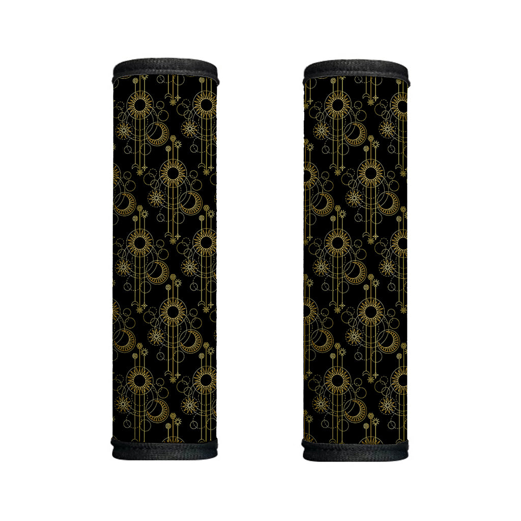 Gold Sun And Moon Pattern Print Handle Covers