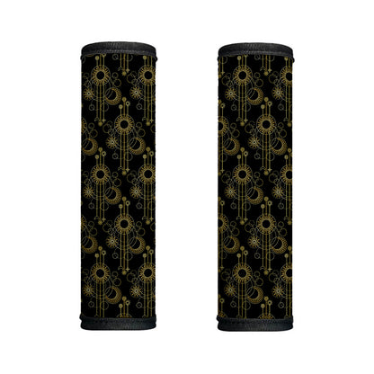 Gold Sun And Moon Pattern Print Handle Covers