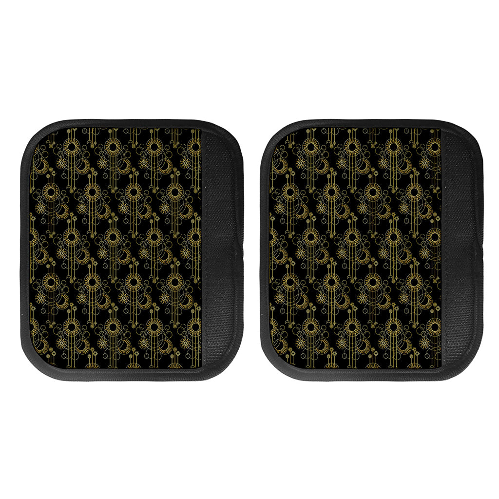 Gold Sun And Moon Pattern Print Handle Covers
