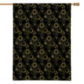Gold Sun And Moon Pattern Print House Flag