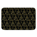 Gold Sun And Moon Pattern Print Indoor Door Mat