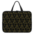 Gold Sun And Moon Pattern Print Laptop Sleeve With Handle