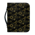 Gold Sun And Moon Pattern Print Leather Bible Cover