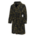 Gold Sun And Moon Pattern Print Men's Bathrobe