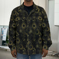 Gold Sun And Moon Pattern Print Men's Shirt Jacket